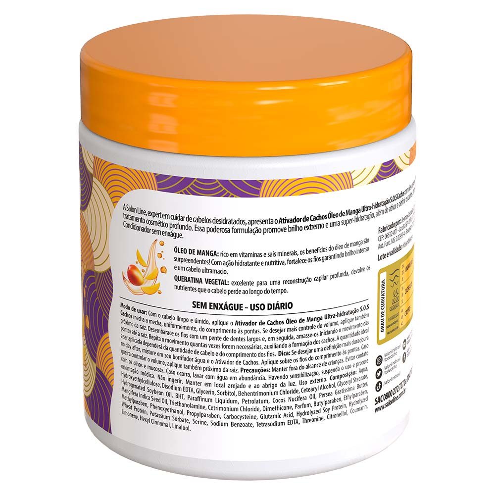 Salon Line S.O.S Cachos Óleo de Manga - Ativador de Cachos 500g 2