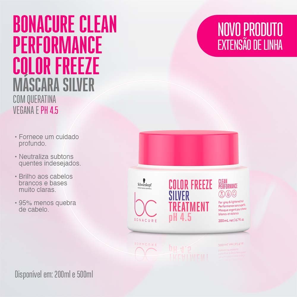 Schwarzkopf BC Clean Performance Color Freeze Silver Máscara 200ml 2