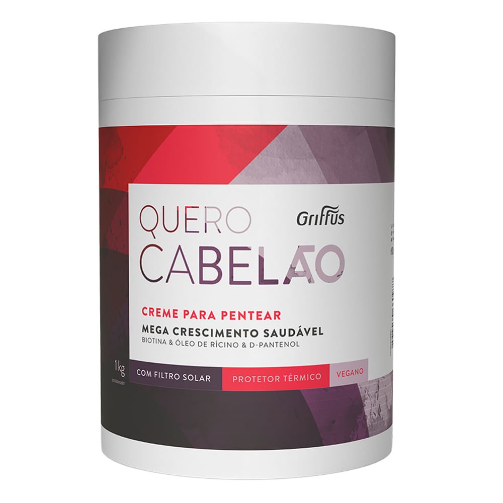 Griffus Quero Cabelão - Creme para Pentear 1kg 1