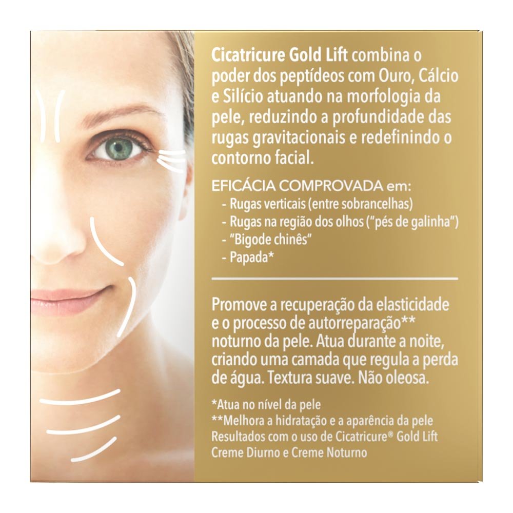 Creme Rejuvenescedor Facial Cicatricure - Gold Lift Noturno 50g 3