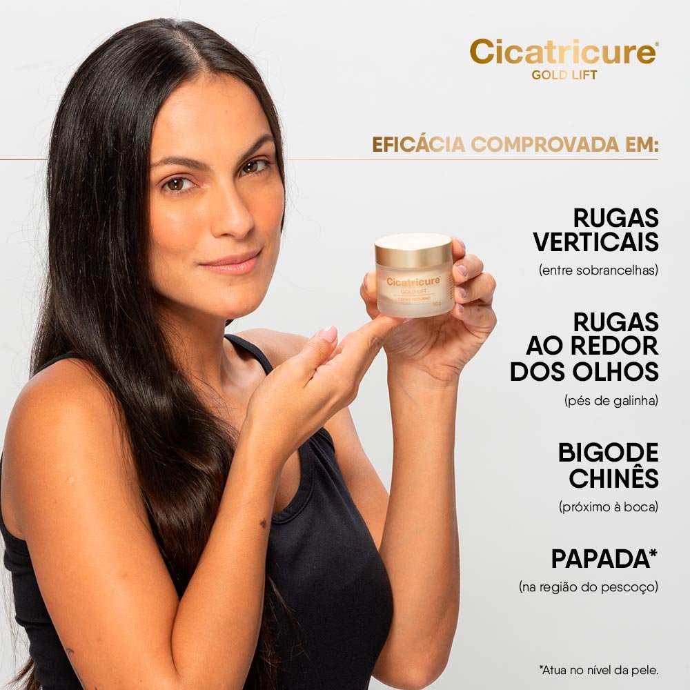 Creme Rejuvenescedor Facial Cicatricure - Gold Lift Noturno 50g 6