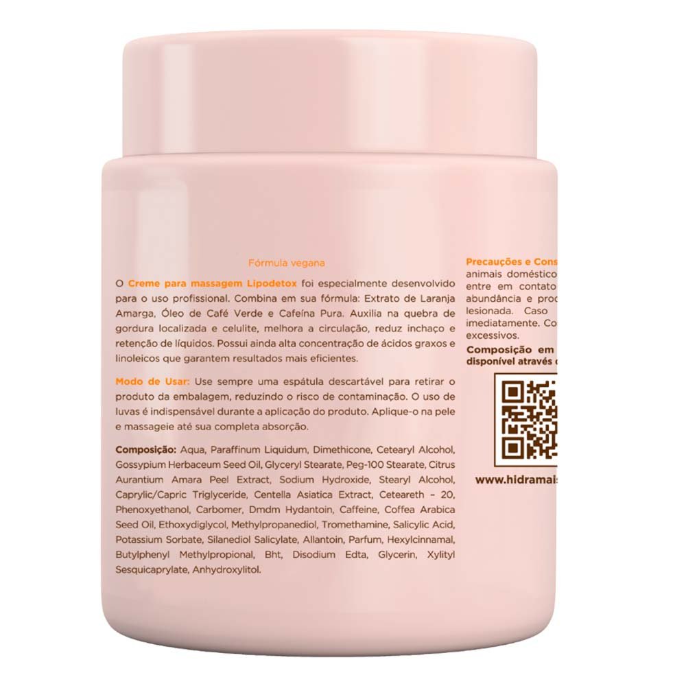 Creme para Massagem Hidramais - Lipodetox 1kg 2