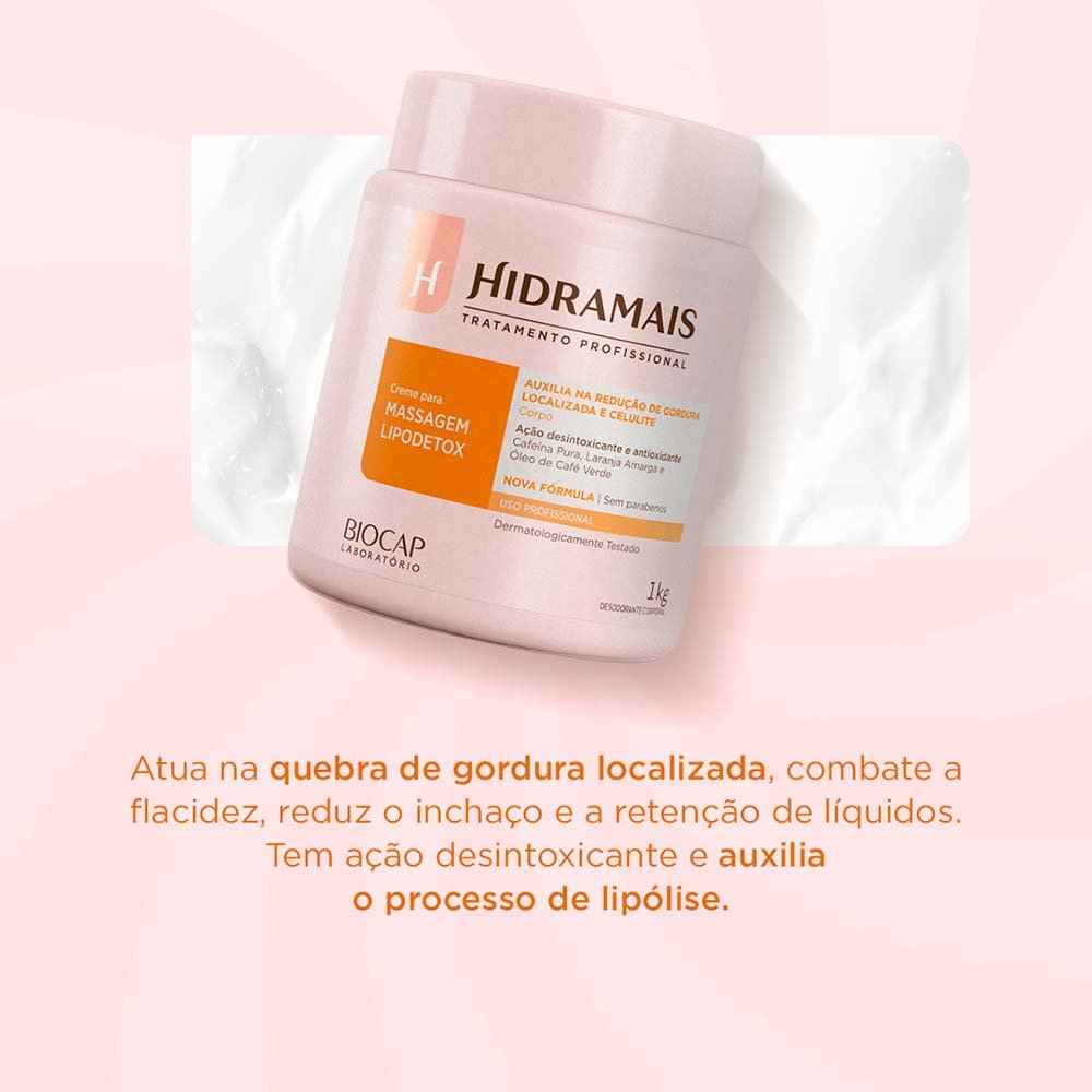 Creme para Massagem Hidramais - Lipodetox 1kg 7