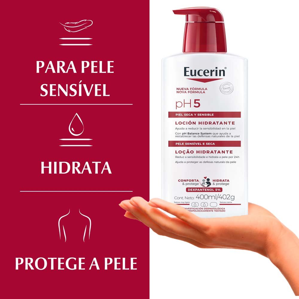 Loção Corporal Hidratante Eucerin pH5 400ml 3