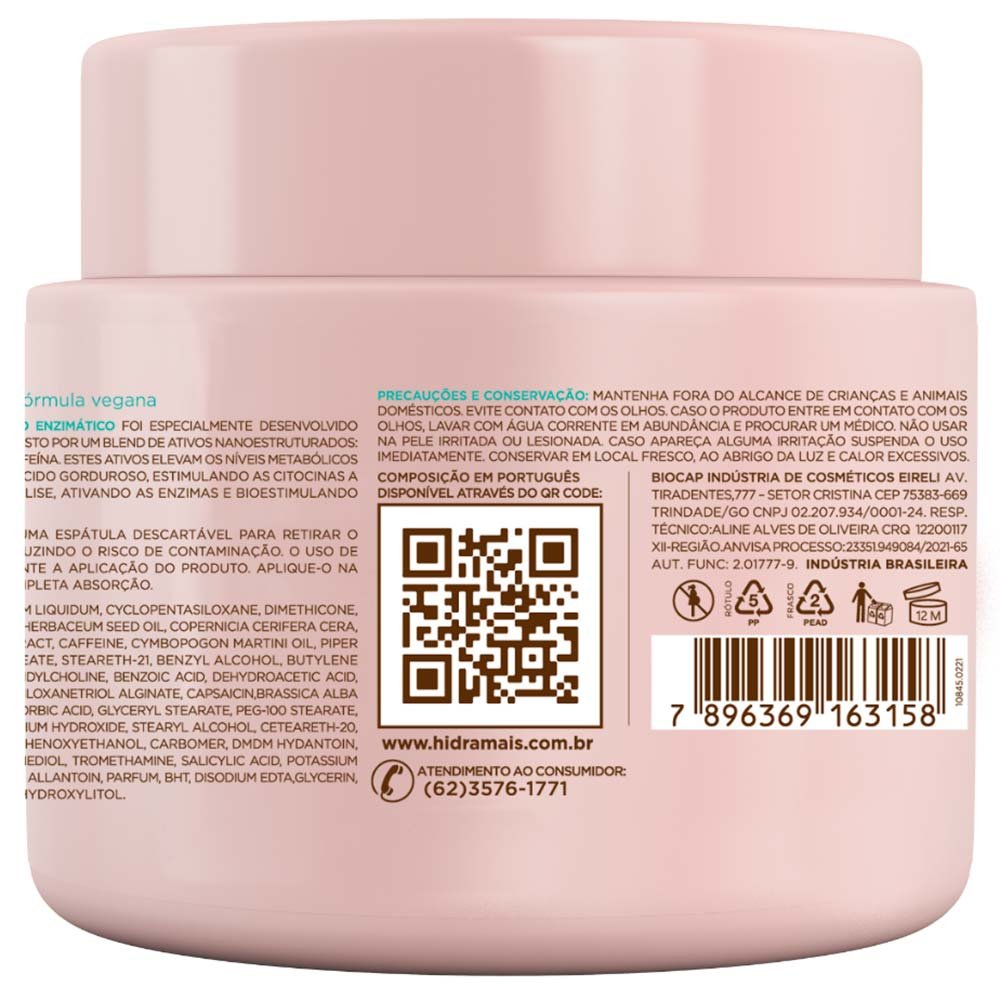 Creme para massagem Hidramais Nano Enzimático 500g 4