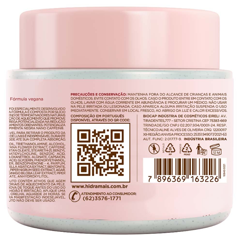 Gel para massagem Hidramais Pimenta Negra Caffein 500g 2