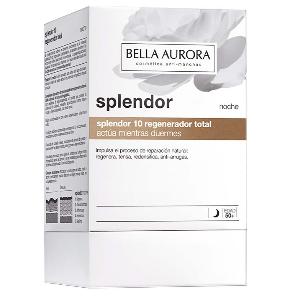 Tratamento Anti-Idade Noturno Bella Aurora Splendor 10 Regeneração Total 50ml 3