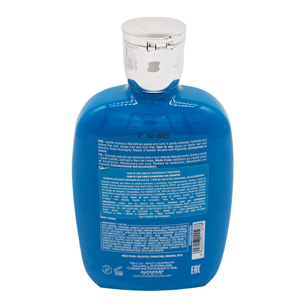 Alfaparf Semi di Lino Curls Enhancing Low – Shampoo para Cabelos Cacheados 250ml 3