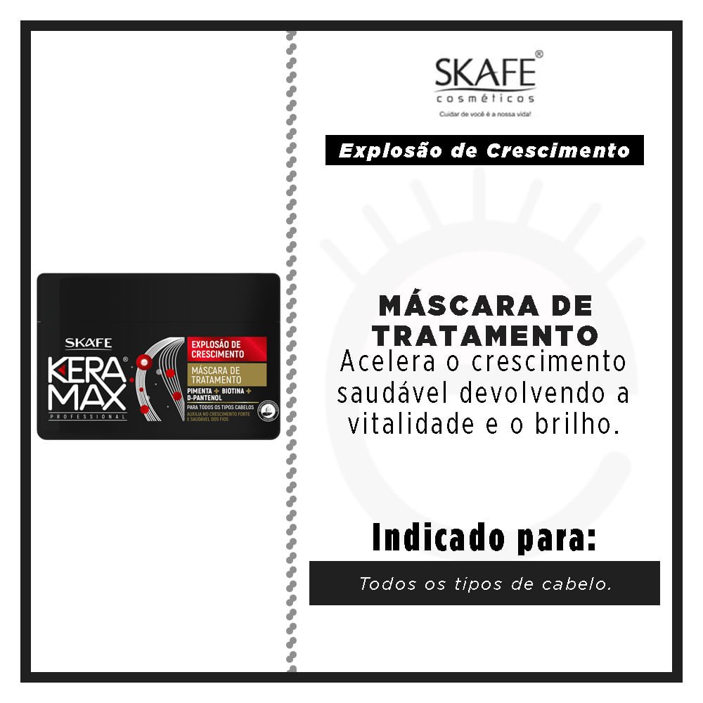 Keramax Explosão de Crescimento Skafe - Máscara de Tratamento 350g 2