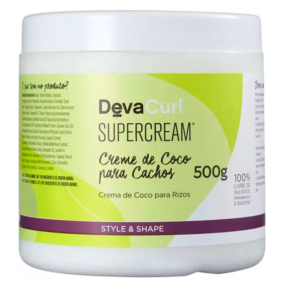Deva Curl Creme de Coco para Cachos - Creme Modelador 500g 1