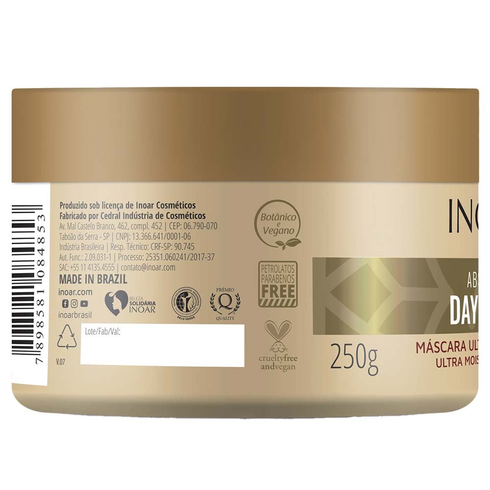 Inoar Absolut DayMoist CLR - Máscara de Tratamento 250g 6