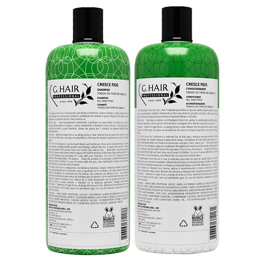 G.Hair Cresce Fios  Kit - Shampoo + Condicionador ÚNICO 2