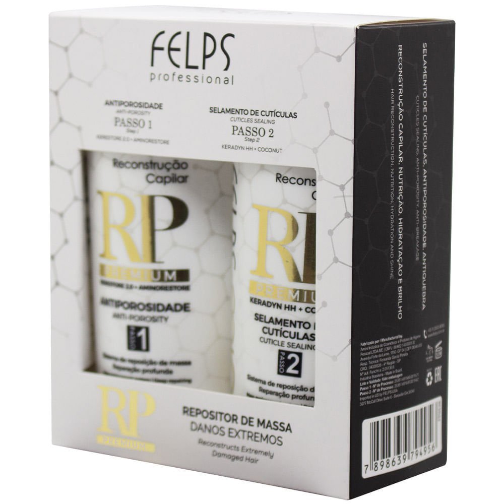 Felps Reconstrução Premium Kit – Antiporosidade + Selamento de Cutículas ÚNICO 2