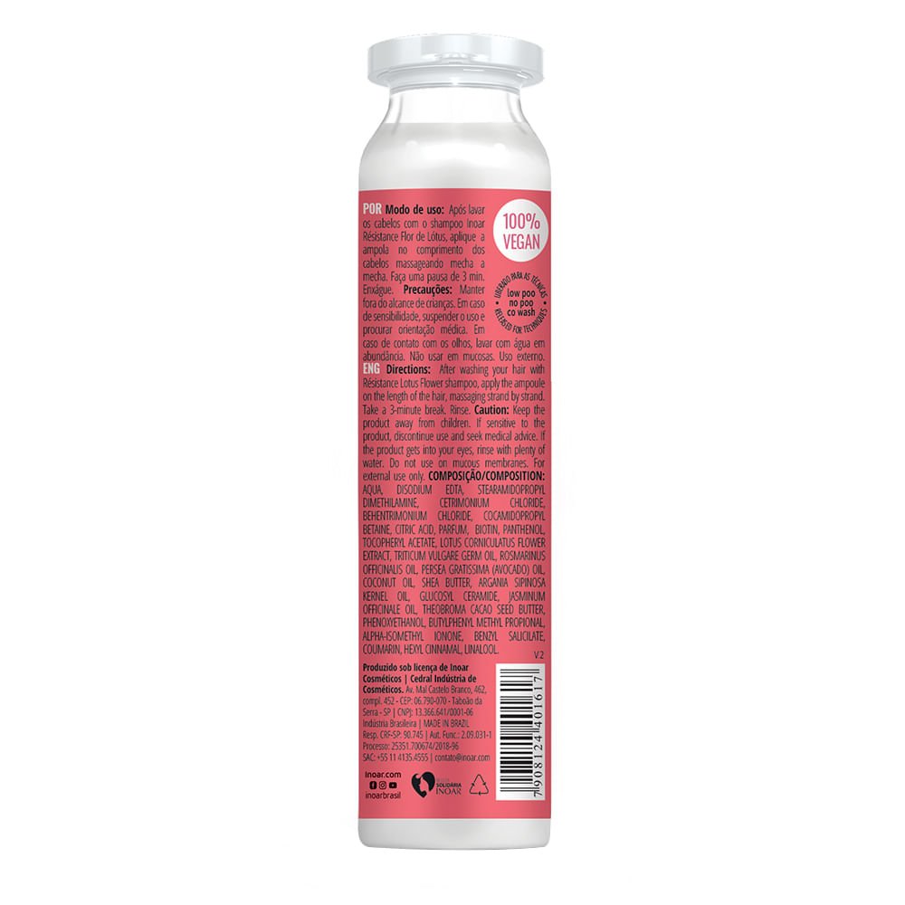 Super Ampola Inoar Flor de Lotus Résistance 45ml 2