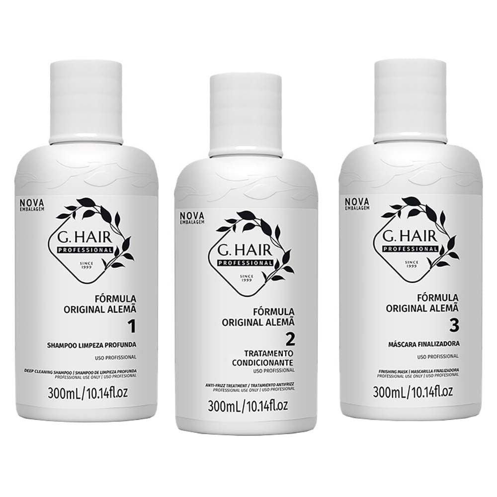 G. Hair Fórmula Alemã Kit – Shampoo + Tratamento + Máscara