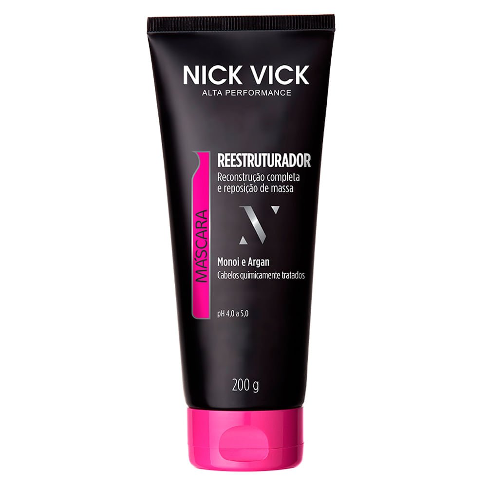 Nick & Vick Máscara Reestruturadora Monoi e Argan - Máscara Capilar 200g 1