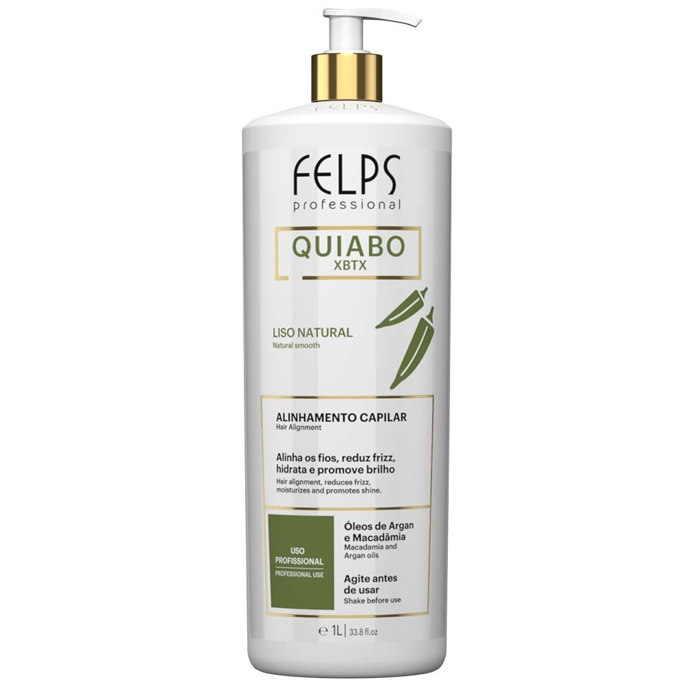 Felps Quiabo XBTX Okra - Máscara Antifrizz 1L 1