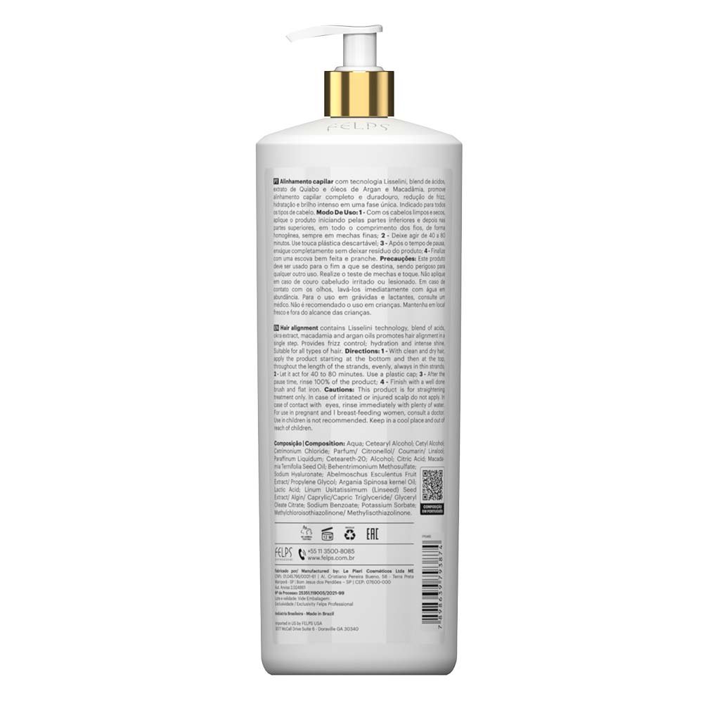 Felps Quiabo XBTX Okra - Máscara Antifrizz 1L 2