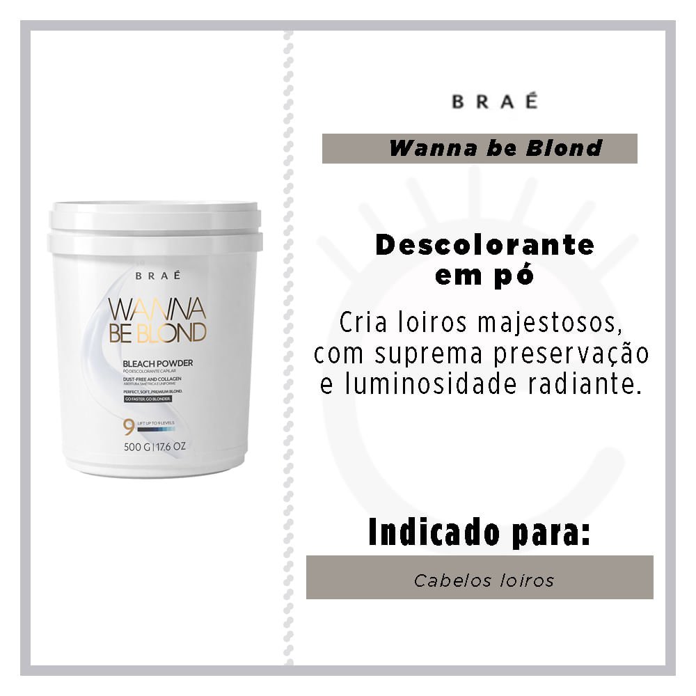 Descolorante em pó Braé Wanna Be Blond 500g 2