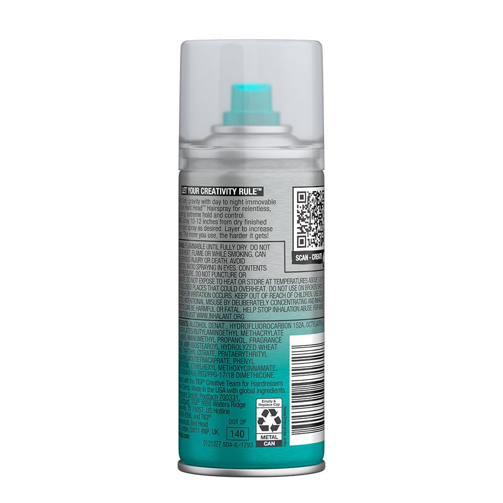 Bed Head Tigi Hard Head Spray De Alta Fixação 100ml 2