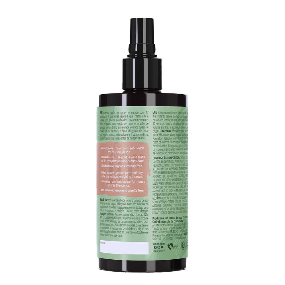 Spray Regenerador Inoar Agua Milagrosa 200ml 2