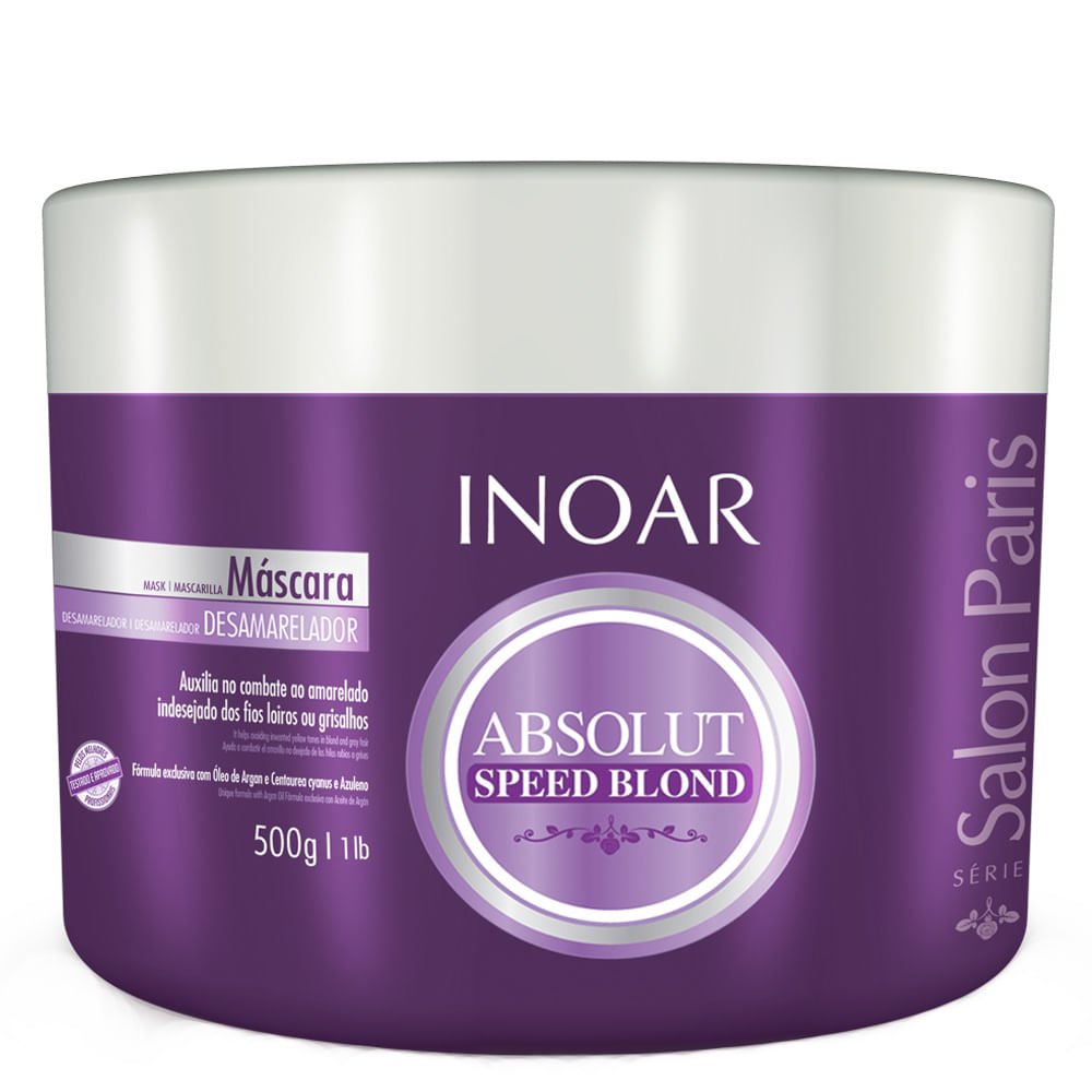 Kit Shampoo + Condicionador + Máscara Neutralizante Inoar Absolut Speed Blond ÚNICO 2