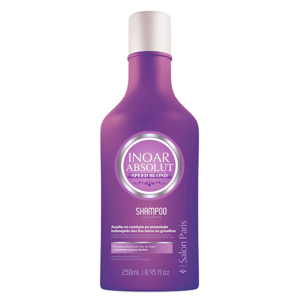 Kit Shampoo + Condicionador + Máscara Neutralizante Inoar Absolut Speed Blond ÚNICO 4