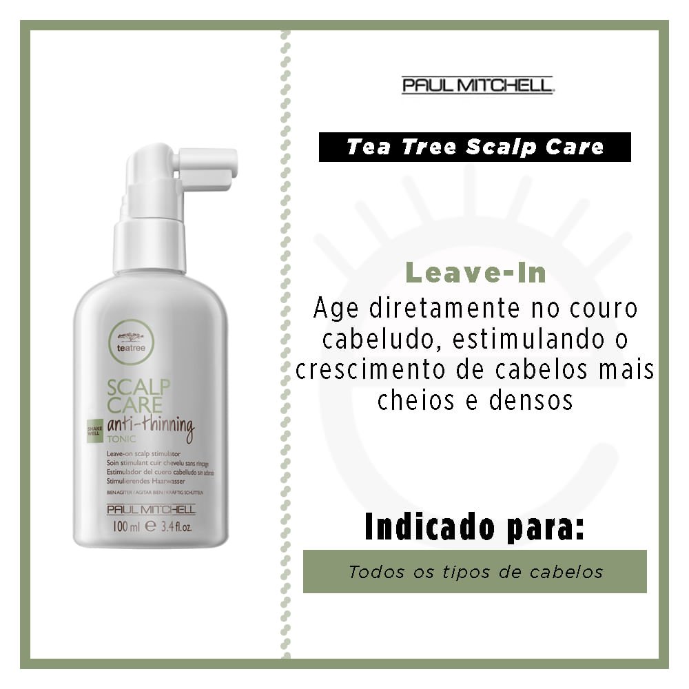 Tônico Paul Mitchell  - Tea tree Scalp Care Anti Thinning 100ml 2