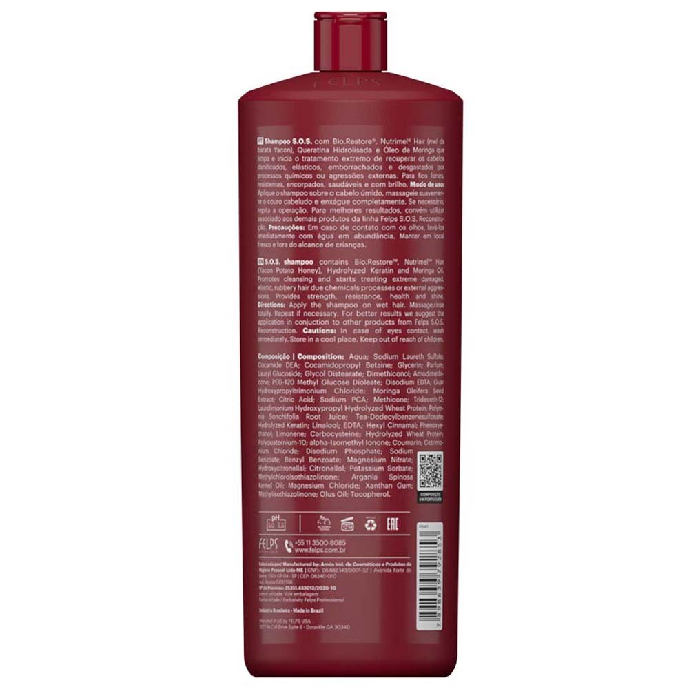 Felps S.O.S. Reconstrução Shampoo 1L 3