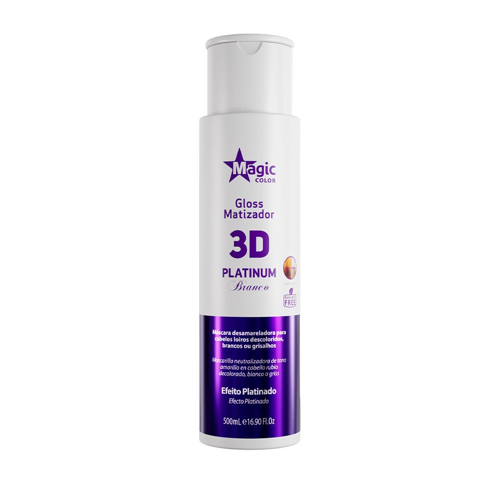 Matizador Magic Color 3D Platinum Branco 500ml 1