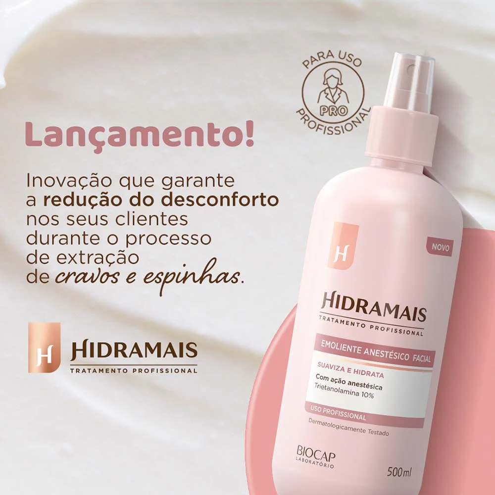 Emoliente Anestésico Facial Hidramais 500ml 2