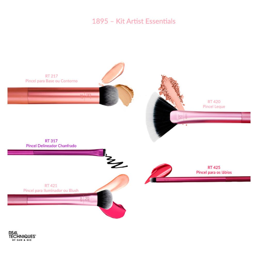 Real Techniques Kit - Artist Essencials ÚNICO 4