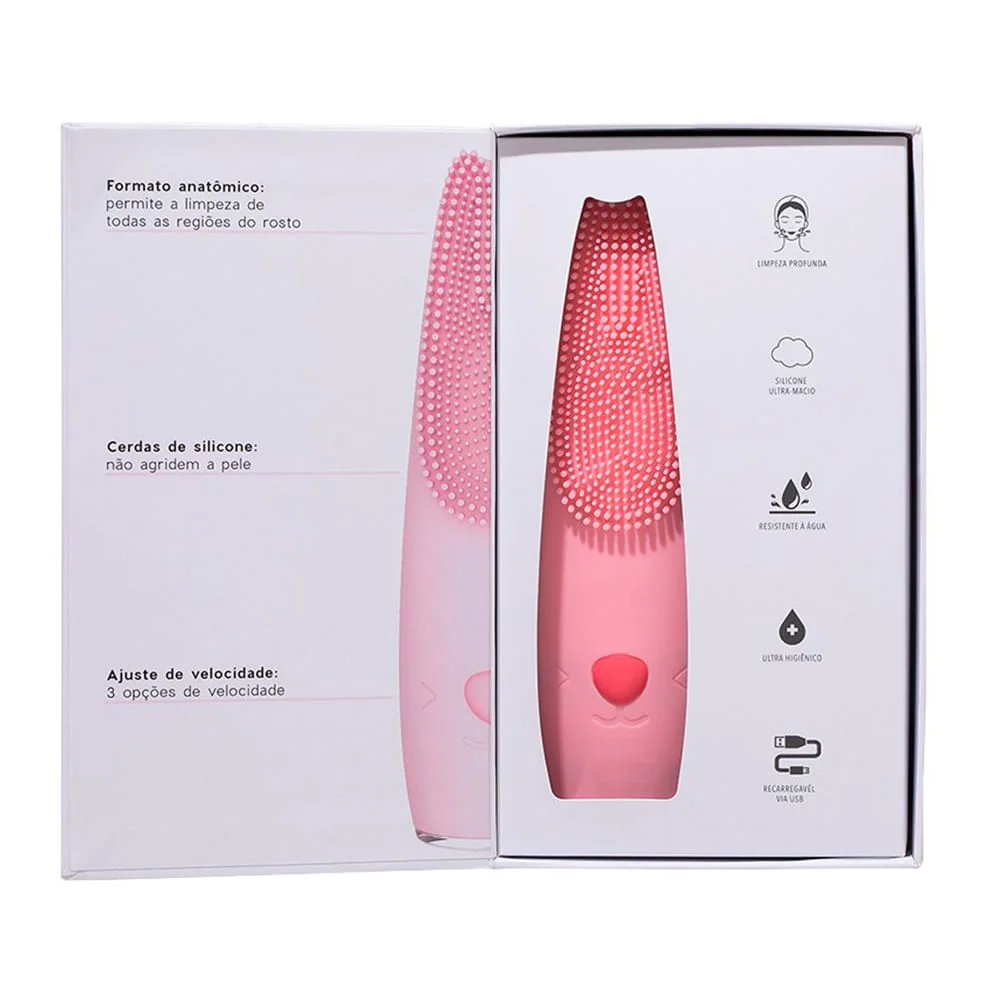 Aparelho de Limpeza Facial Océane Bunny Cleaner Rosa 4