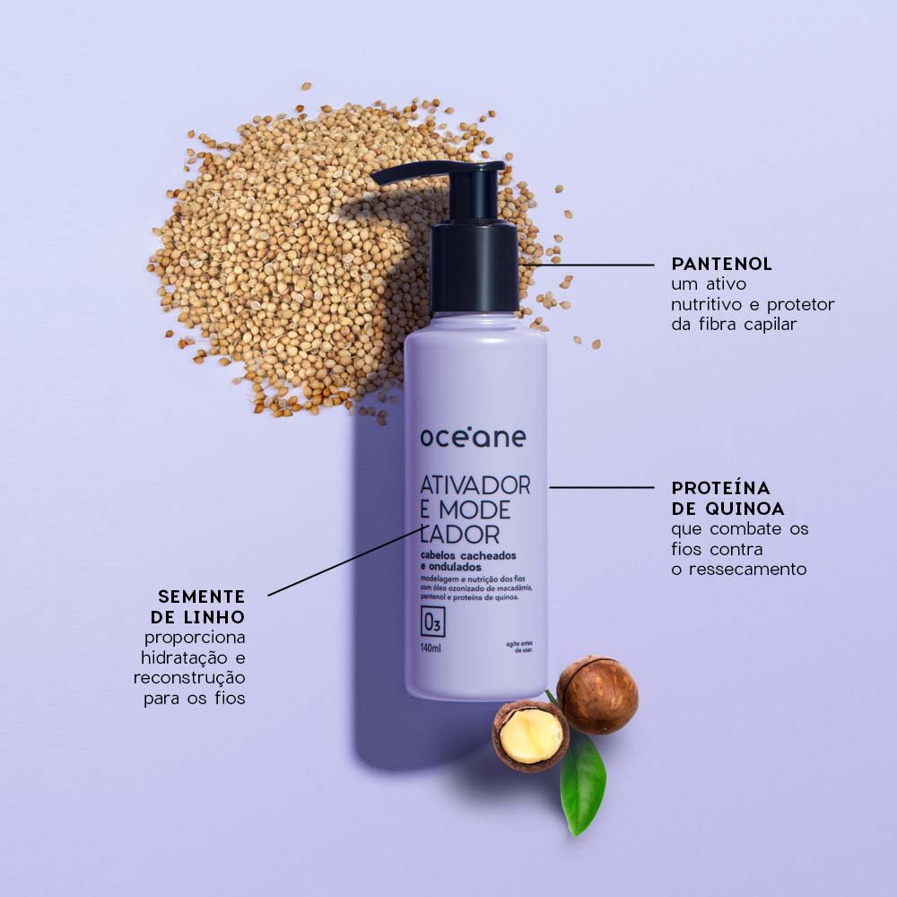 Ativador e Modelador Océane para Cabelos Cacheados 140ml 4