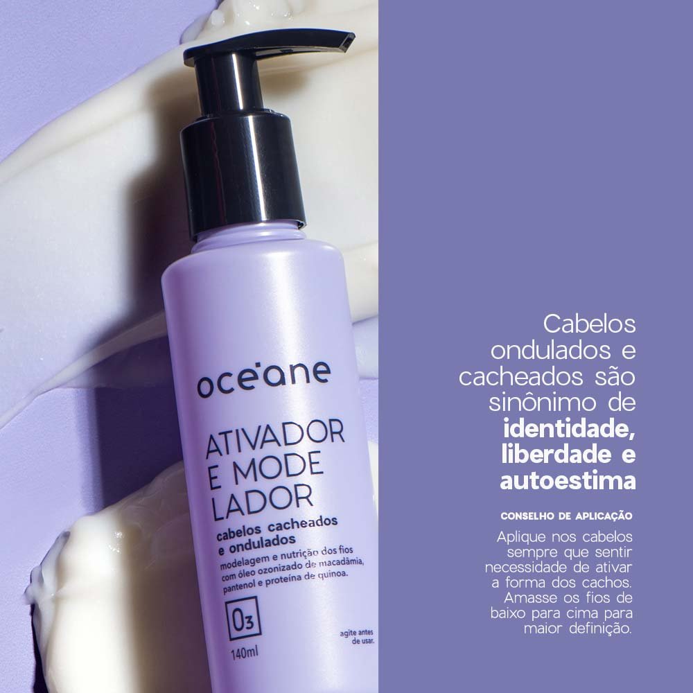 Ativador e Modelador Océane para Cabelos Cacheados 140ml 6