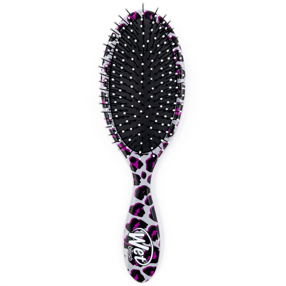 Escova De Cabelo Wetbrush Original Detangler Safari Leopardo Rosa 4