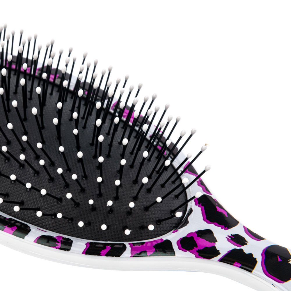 Escova De Cabelo Wetbrush Original Detangler Safari Leopardo Rosa 6