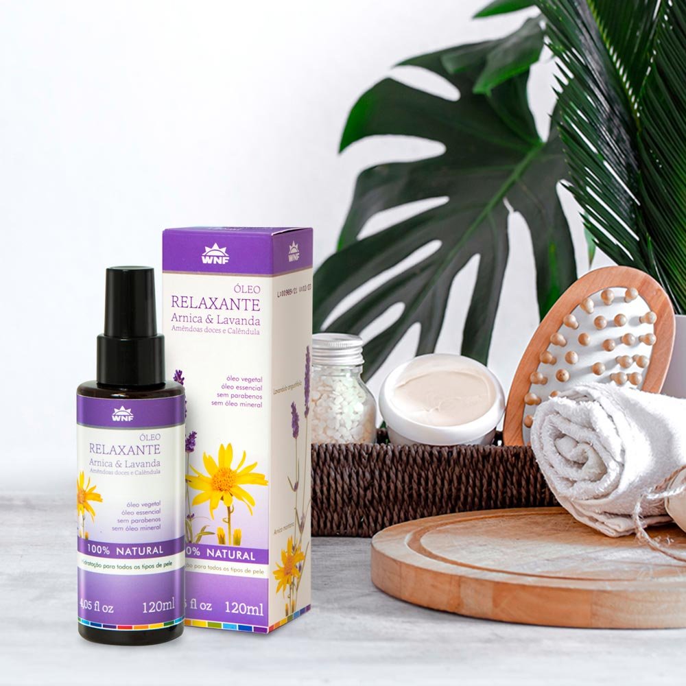 Óleo de Massagem Relaxante WNF Arnica e Lavanda 120ml 4