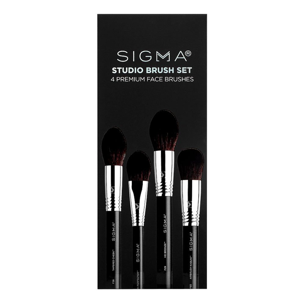 Sigma Beauty Studio Brush Set Kit – 4 Pincéis de Maquiagem