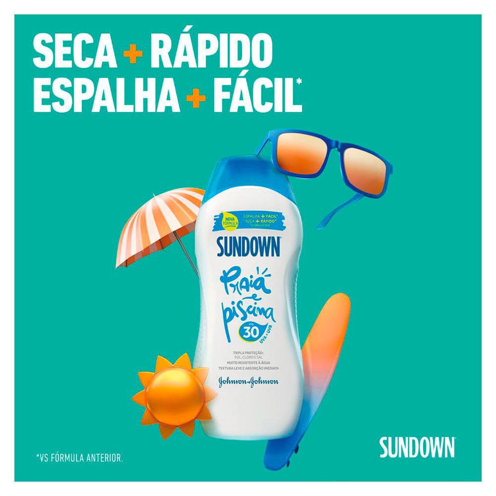 Protetor Solar Sundown Praia e Piscina FPS30 120ml 3
