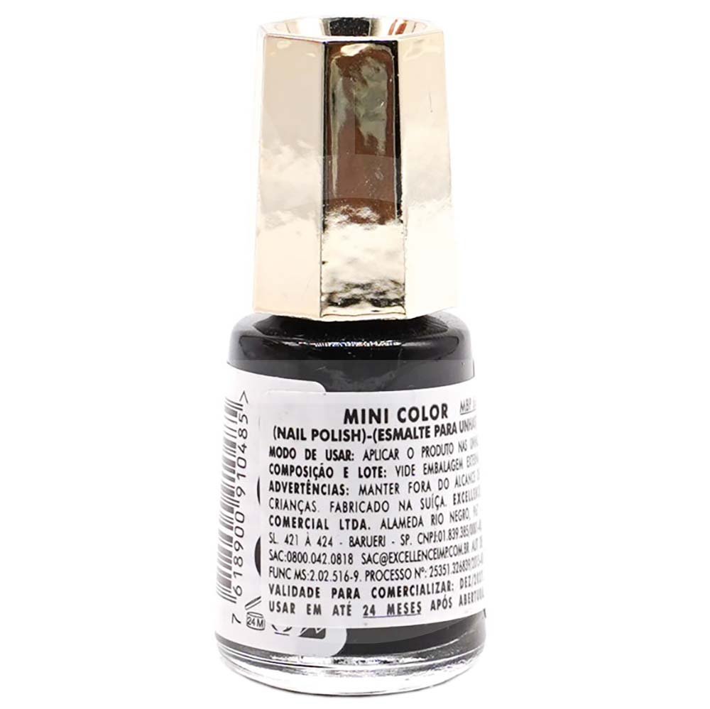 Esmalte Cremoso Mavala Mini Color 5ml Tons Variados 48 - Black 5