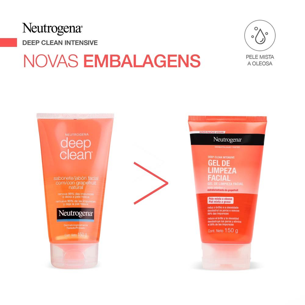 Sabonete Facial Neutrogena Deep Clean Gel Grapefruit 150g 3
