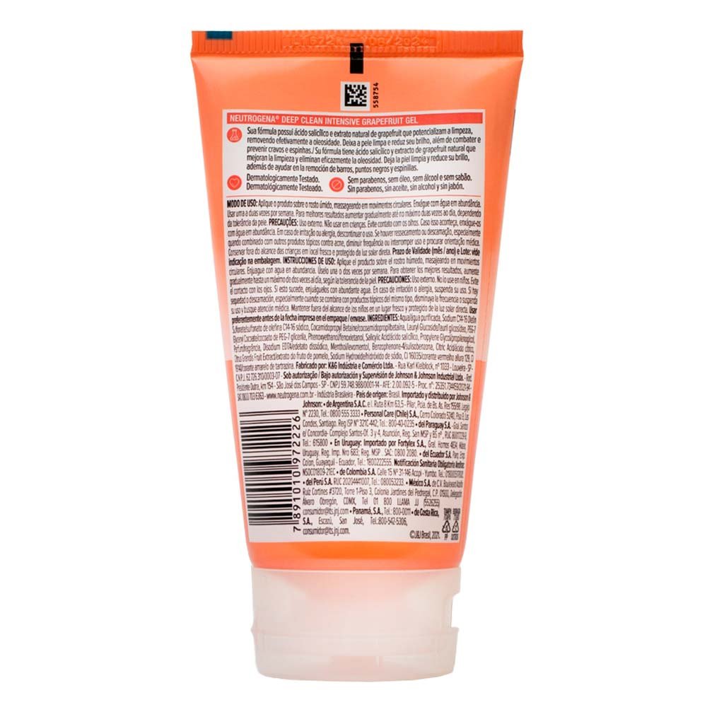 Sabonete Facial Neutrogena Deep Clean Gel Grapefruit 150g 4