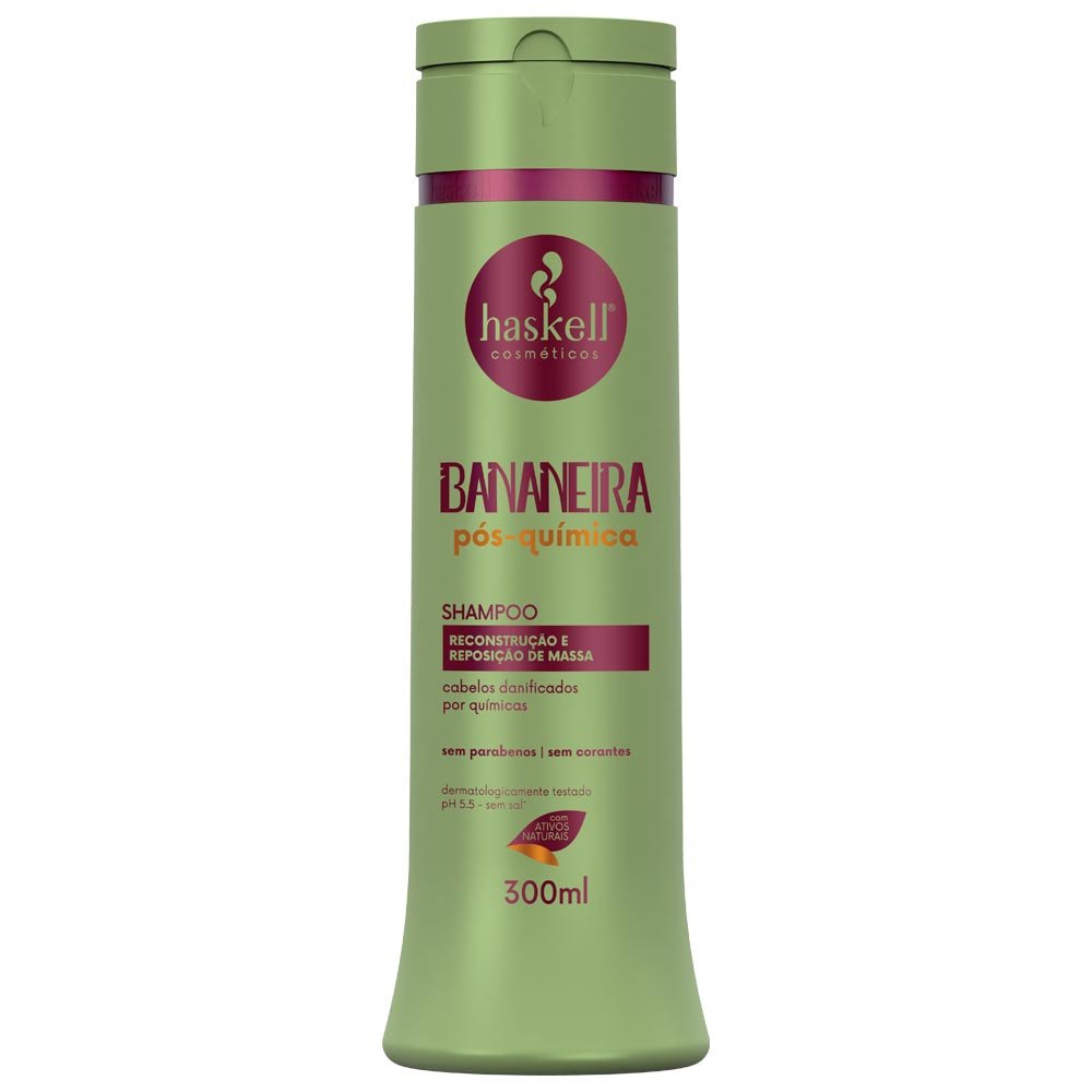 Haskell Shampoo Pós-Química Bananeira - Shampoo Reconstrutor 300ml 1