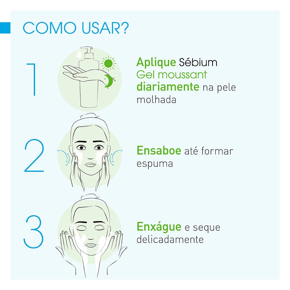 Gel de Limpeza Facial Antioleosidade de Alta Tolerância Bioderma Sébium Gel Moussant 500ml 6