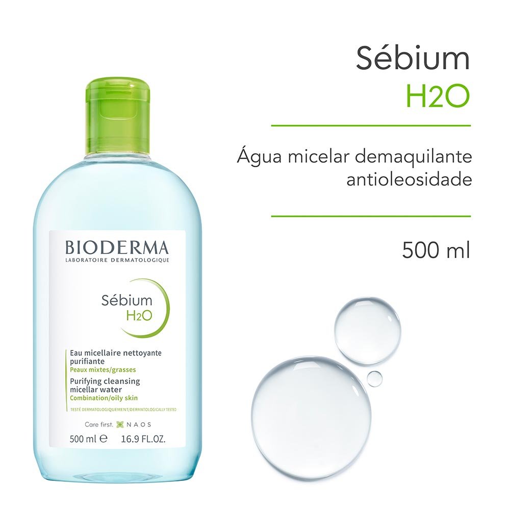 Sébium H2O Água Micelar para Pele Oleosa Bioderma 500ml 2