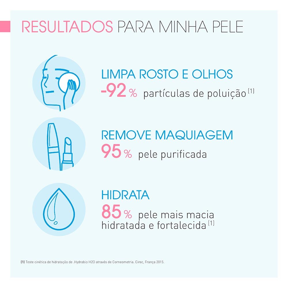 Água Micelar Fortalecedora & Hidratante Bioderma - Hydrabio H2O 100ml 3