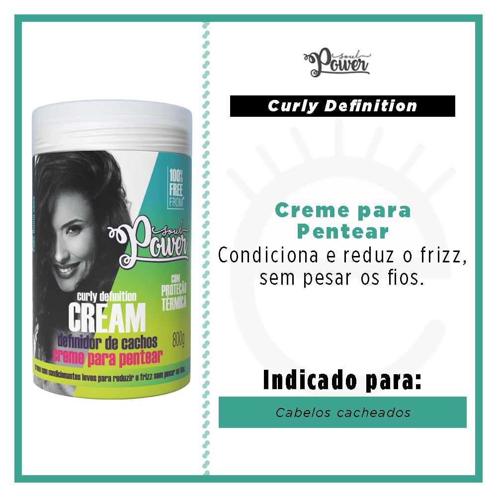 Definidor de Cachos Soul Power - Curly Definition Cream 800g 2