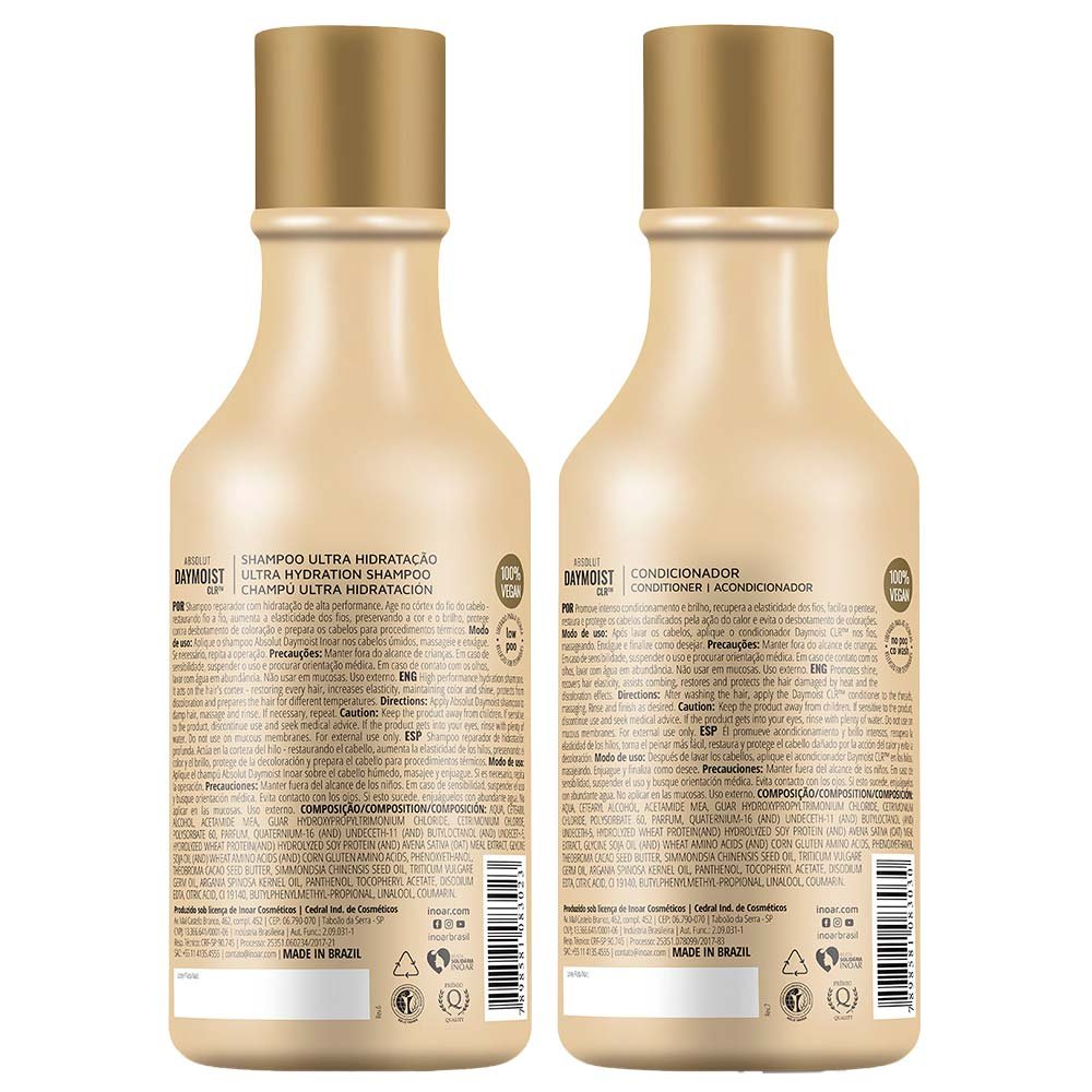 Inoar Absolut Daymoist CLR Kit - Shampoo + Condicionador ÚNICO 5