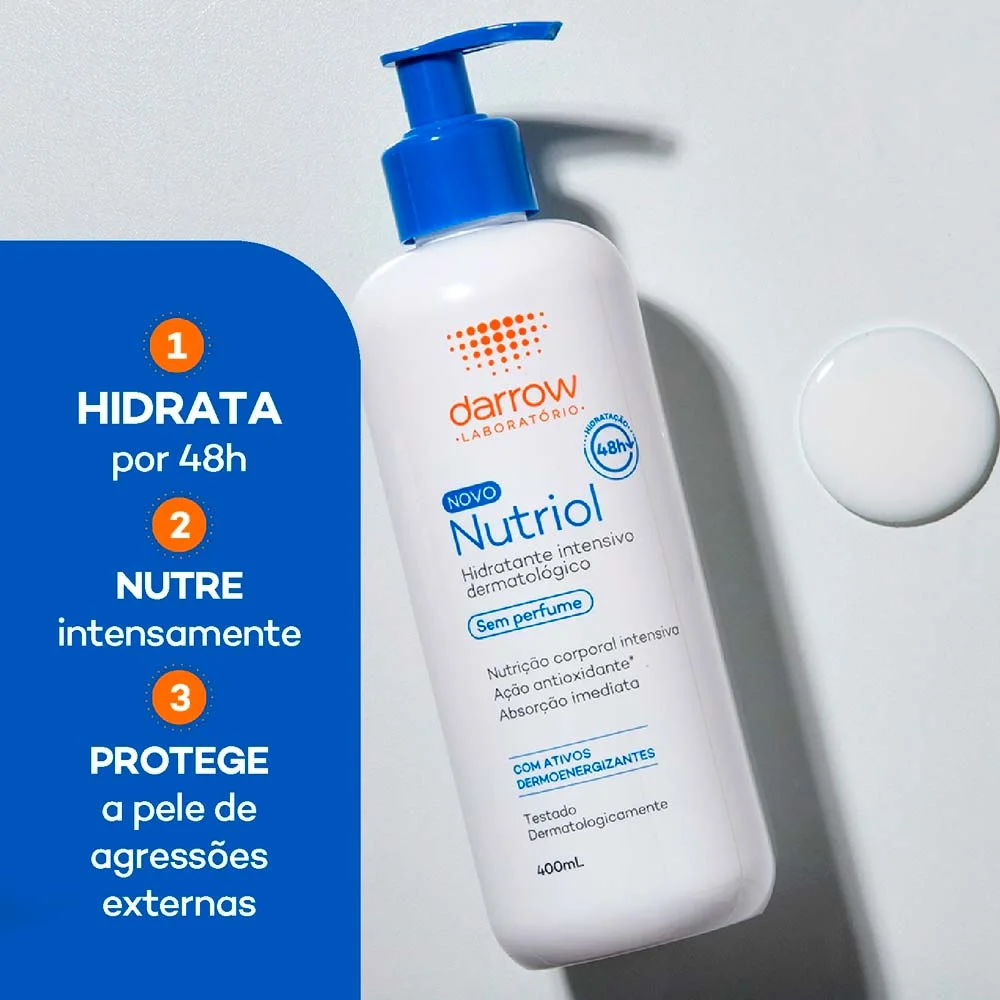 Loção Hidratante Darrow Nutriol - Sem Perfume 400ml 4